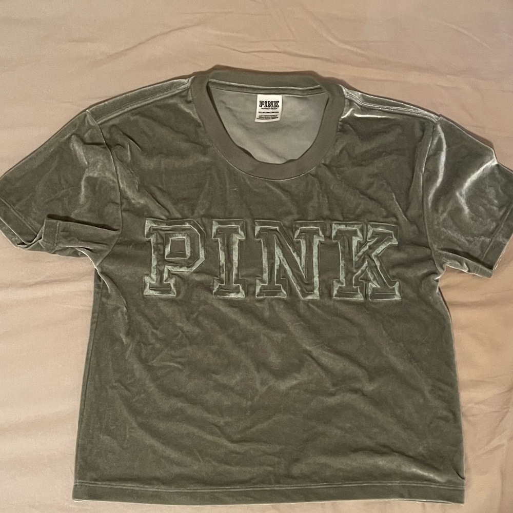 Victoria’s Secret PINK Green Velvet Tee